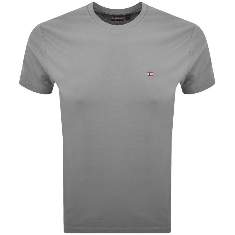 Image number 1 for Napapijri Salis Sum Logo T Shirt Grey
