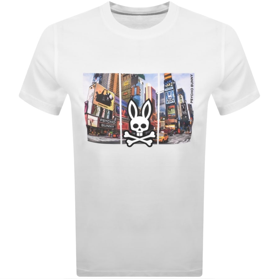 Image number 1 for Psycho Bunny Zeke Graphic T Shirt White