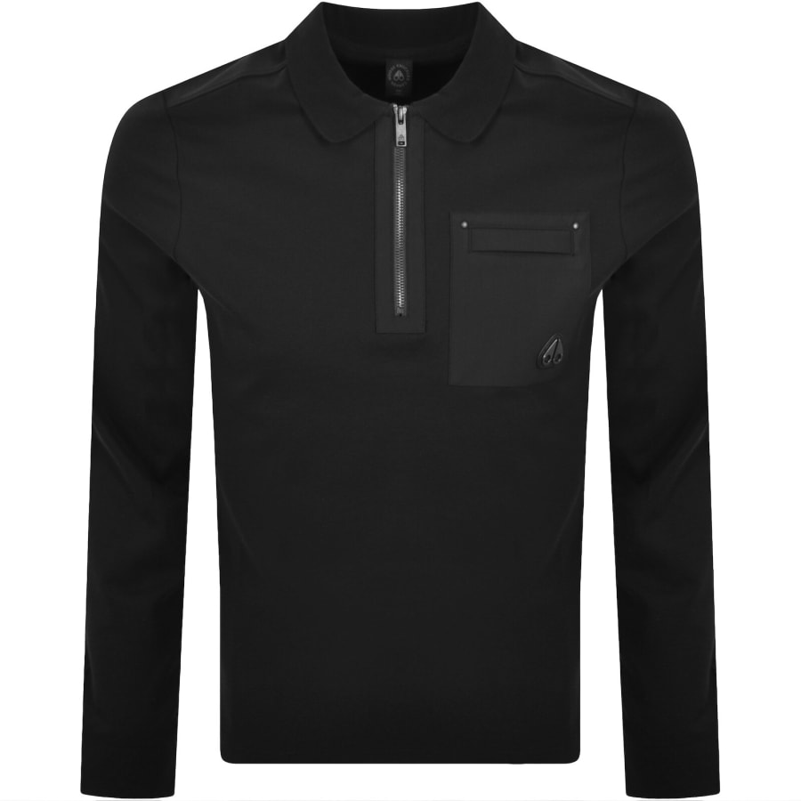 Image number 1 for Moose Knuckles Dalon Polo T Shirt Black