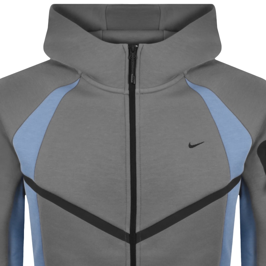 Image number 2 for Nike Tech Windrunner Fleece Hoodie Grey