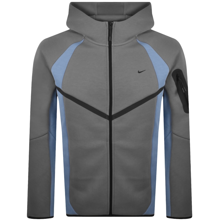 Image number 1 for Nike Tech Windrunner Fleece Hoodie Grey