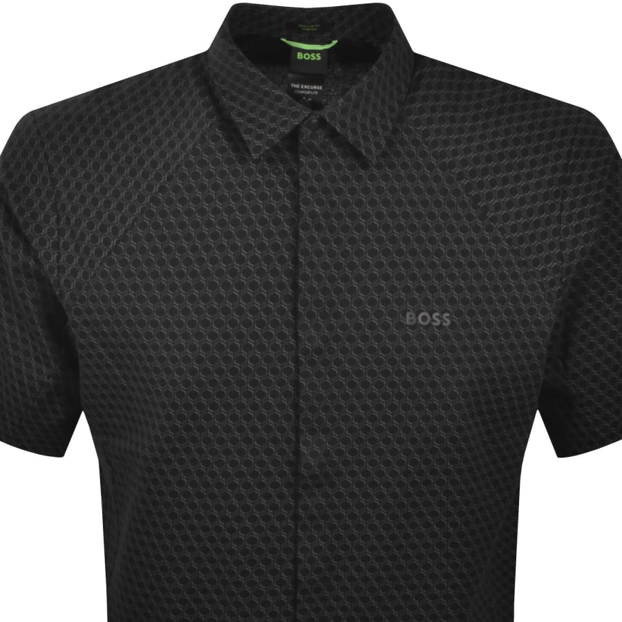 Image number 2 for BOSS Excurse Short Sleeve Shirt Black
