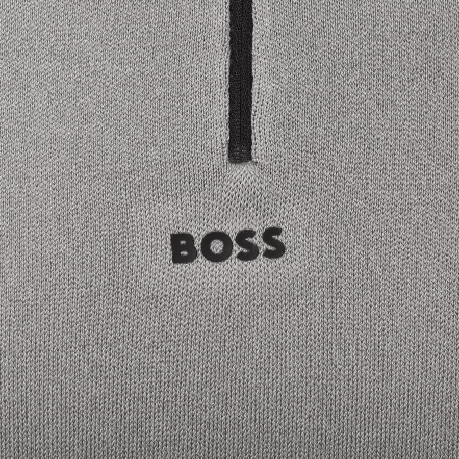 Image number 3 for BOSS Tour Seamless Knit Jumper Grey