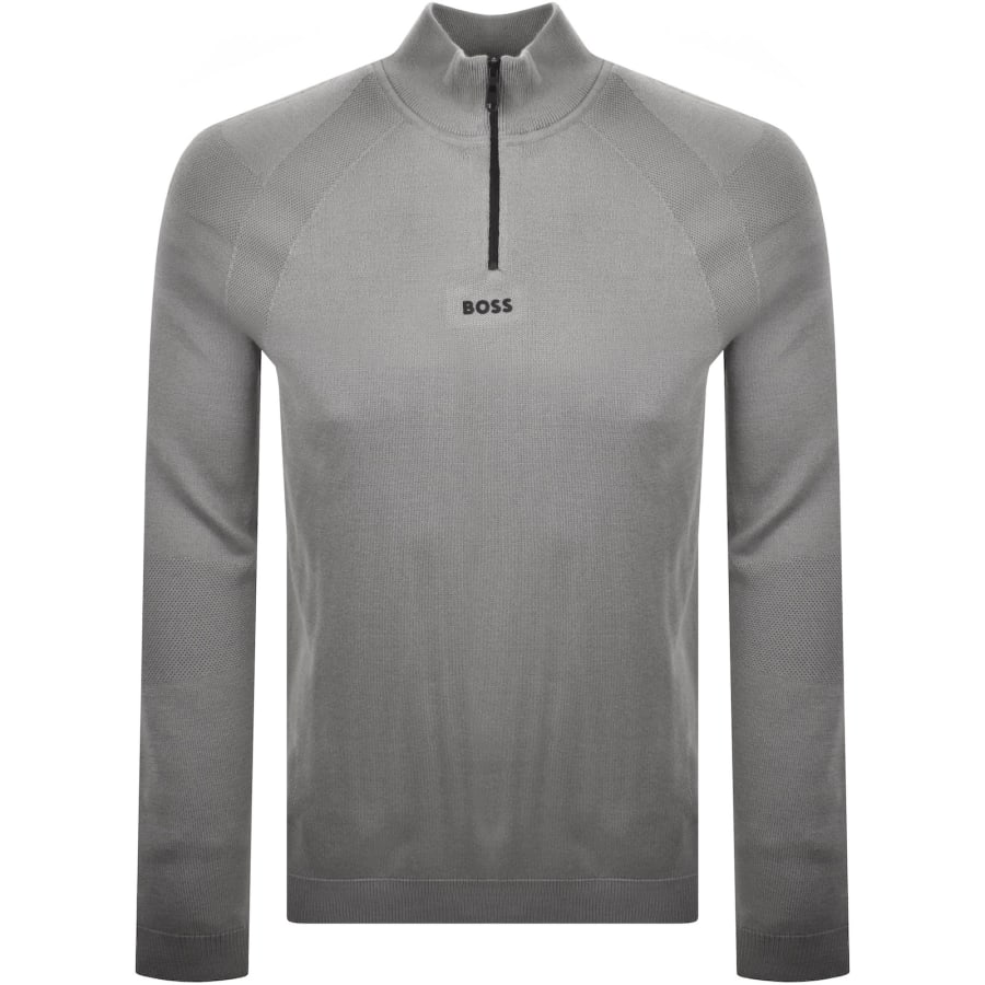 Image number 1 for BOSS Tour Seamless Knit Jumper Grey
