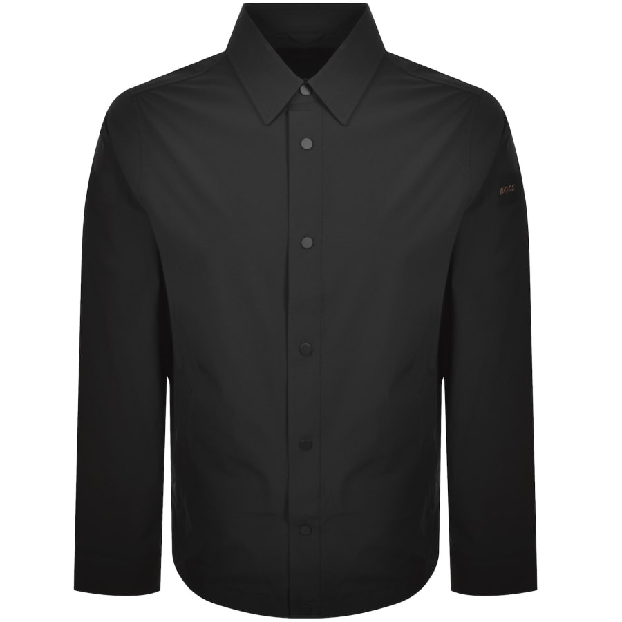 Image number 2 for BOSS Leldon Long Sleeved Overshirt Black