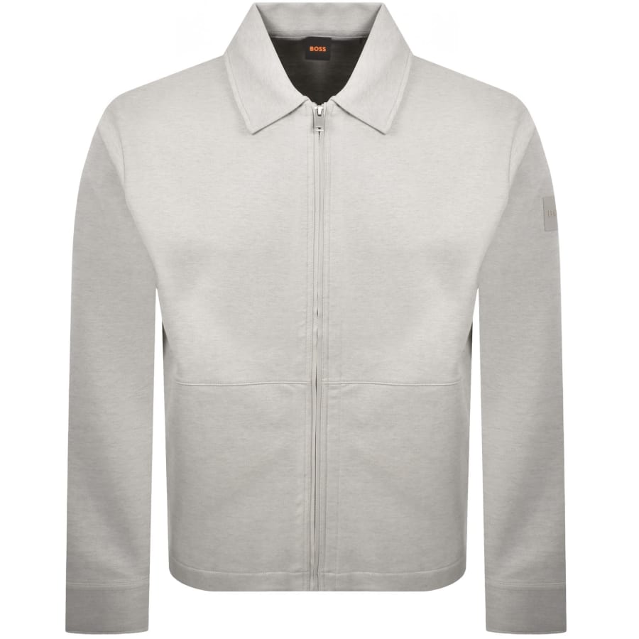 Image number 2 for BOSS Pe Twist Overshirt Open Grey