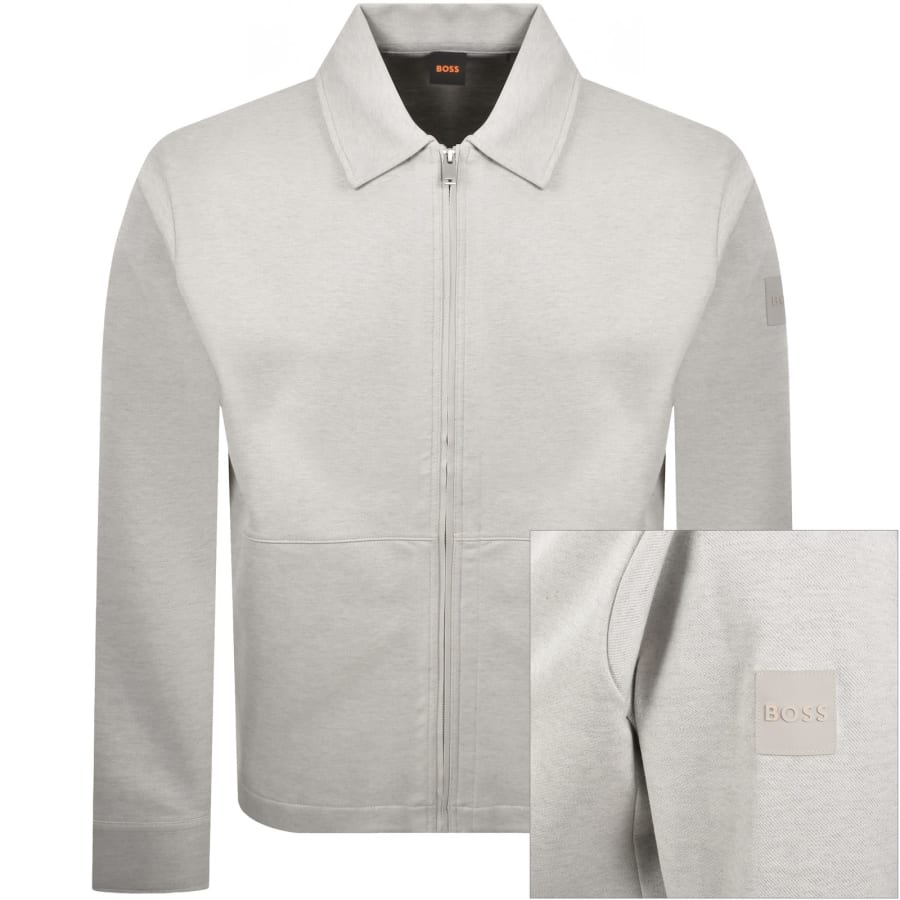 Image number 1 for BOSS Pe Twist Overshirt Open Grey