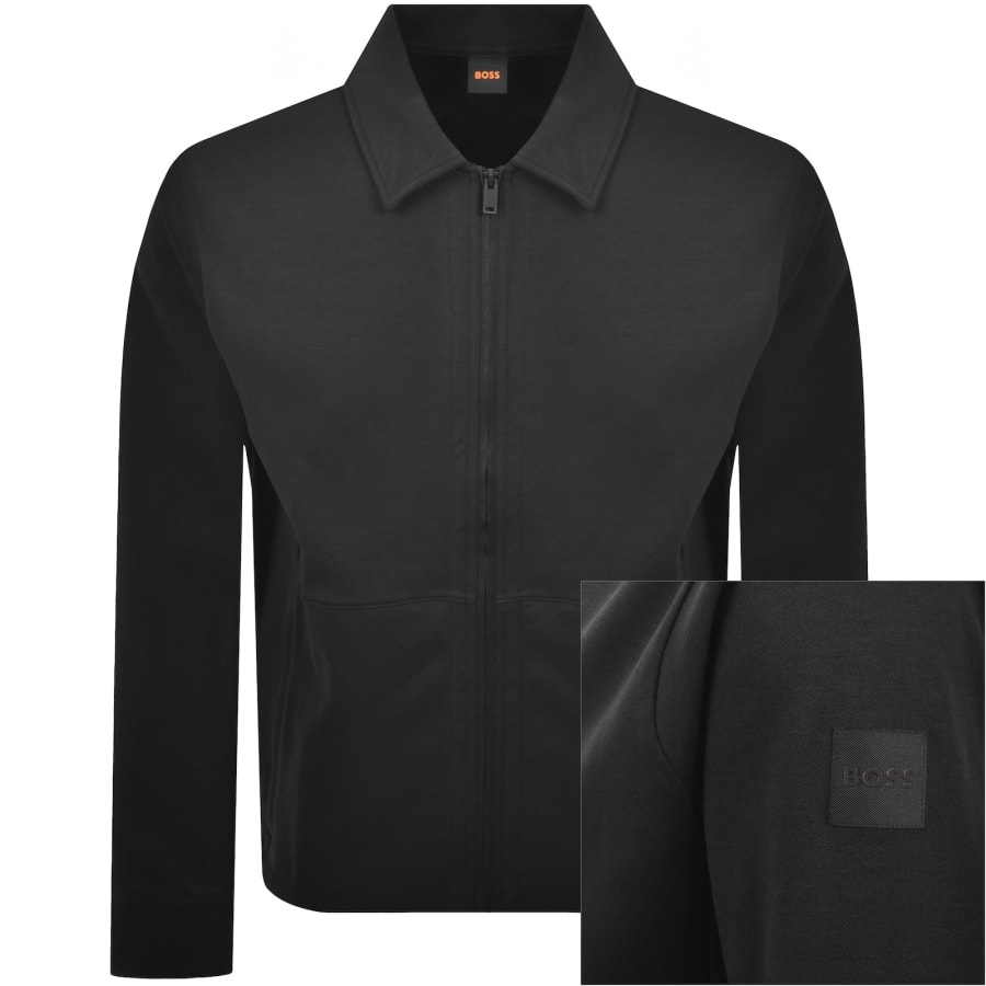 Image number 1 for BOSS Pe Twist Overshirt Open Black
