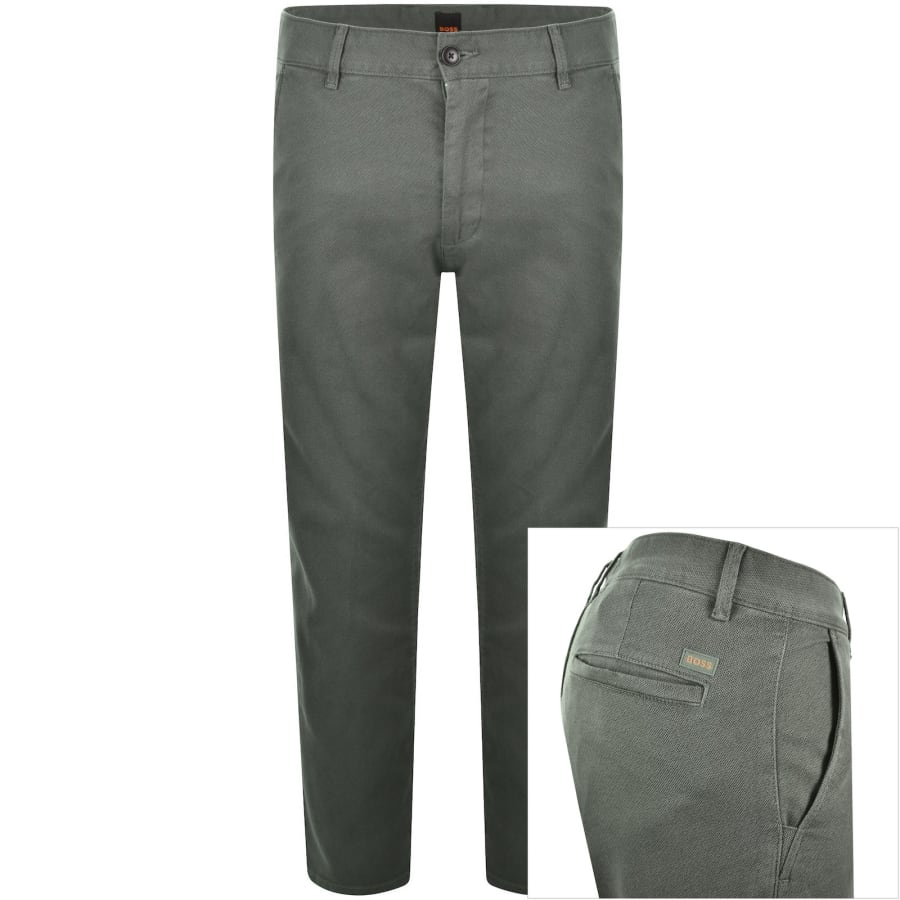 Image number 1 for BOSS Chino Slim Trousers Grey