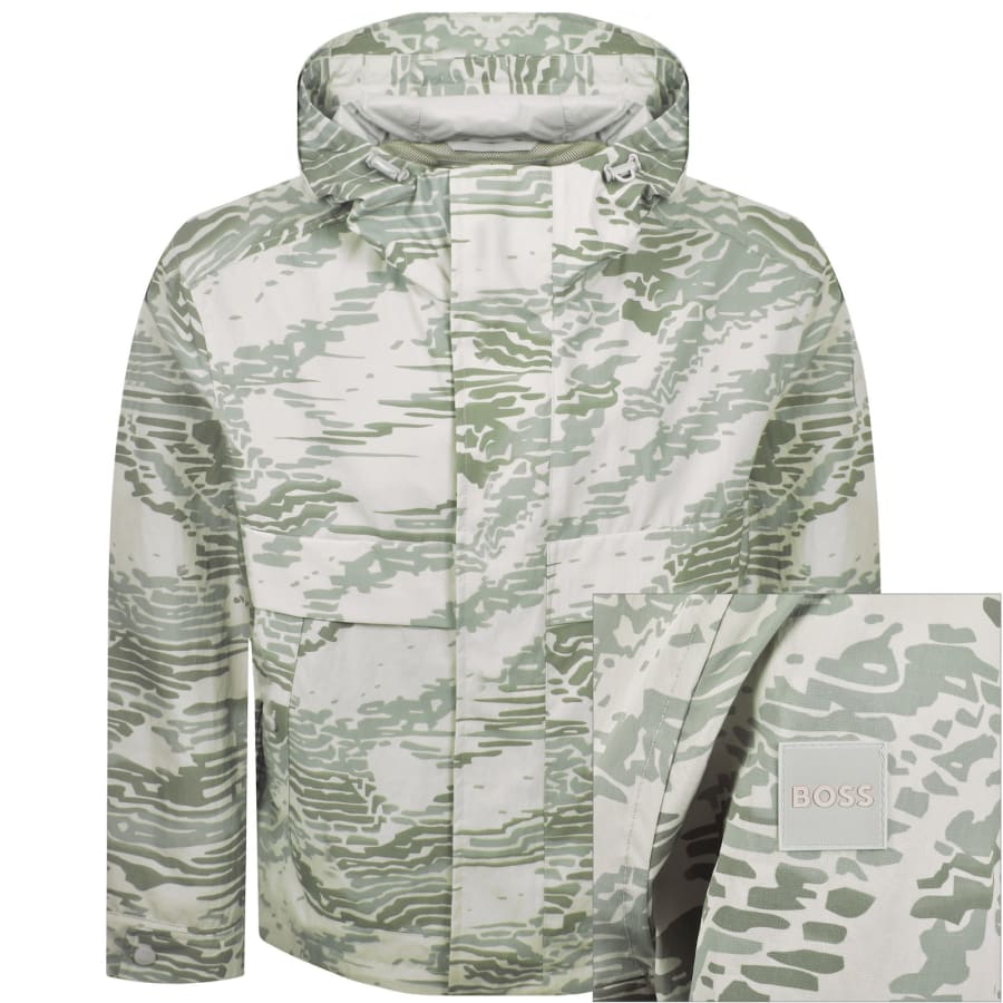 Image number 1 for BOSS Ocombo Softshell Jacket Silver Grey