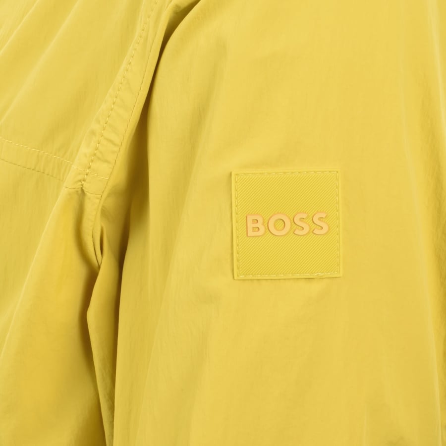Image number 5 for BOSS Orip Crinkled Nylon Jacket Yellow