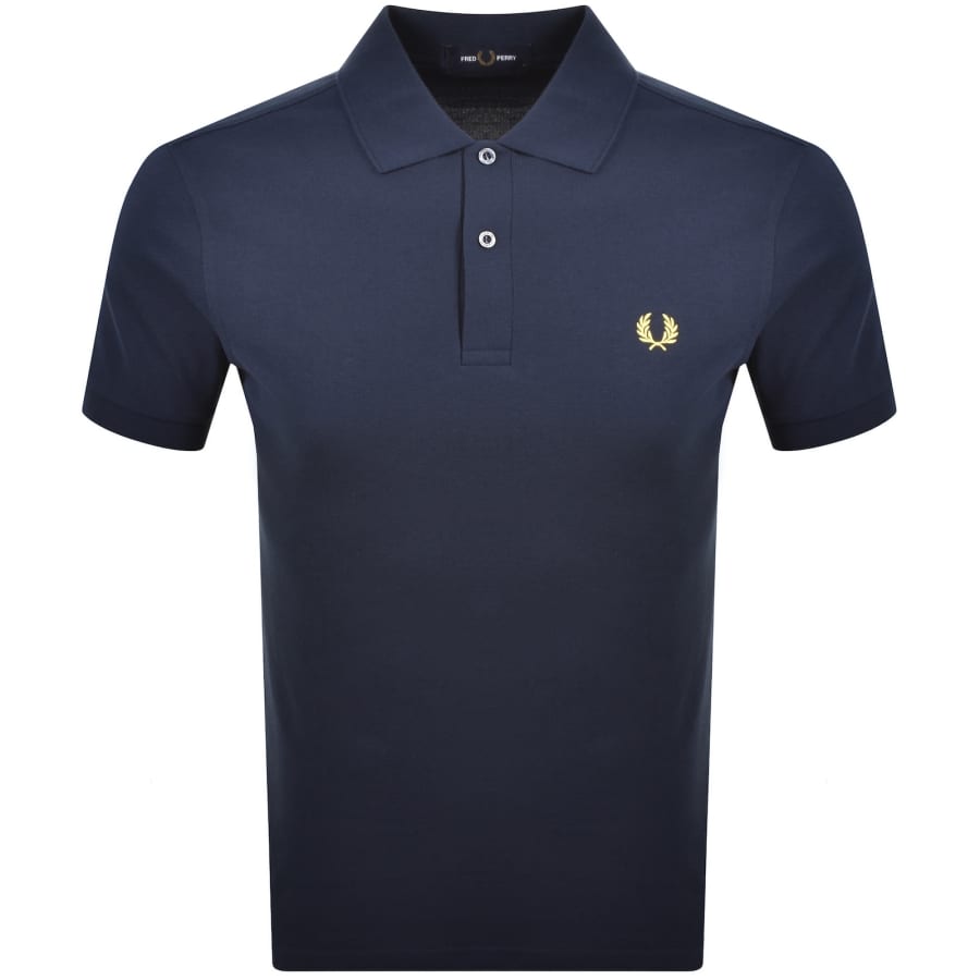 Image number 1 for Fred Perry Plain Polo T Shirt Navy