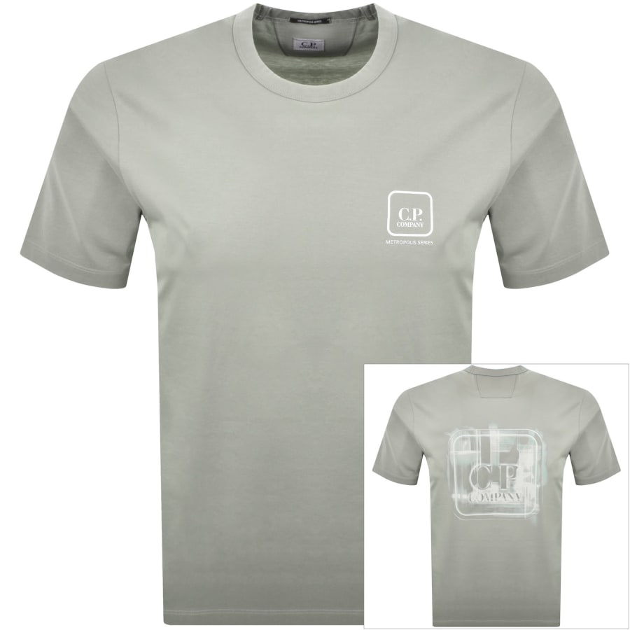 Image number 1 for CP Company Metropolis Logo T Shirt Green