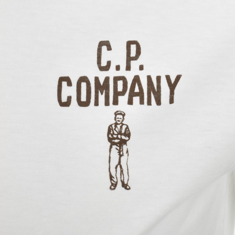 Image number 4 for CP Company Logo T Shirt Gauze White
