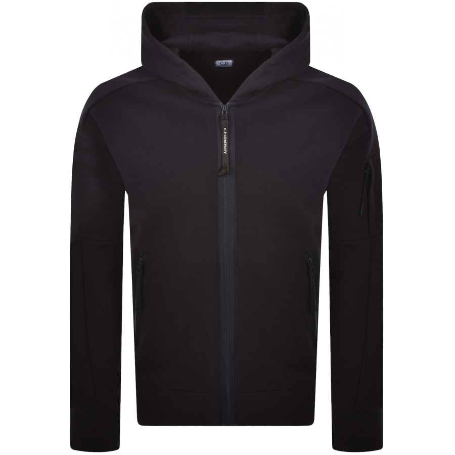 Image number 2 for CP Company Diagonal Raised Hoodie Navy