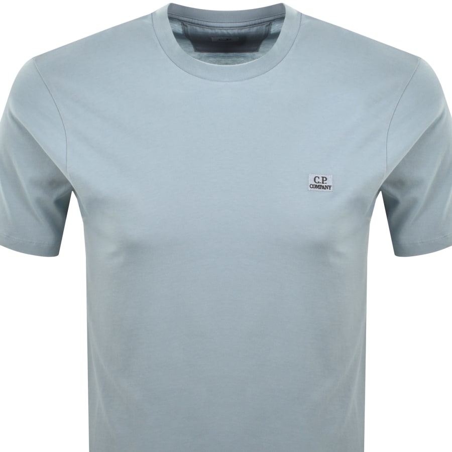 Image number 2 for CP Company Logo T Shirt Silver Blue