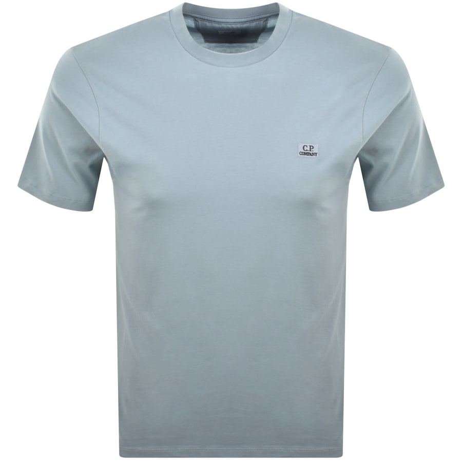 Image number 1 for CP Company Logo T Shirt Silver Blue