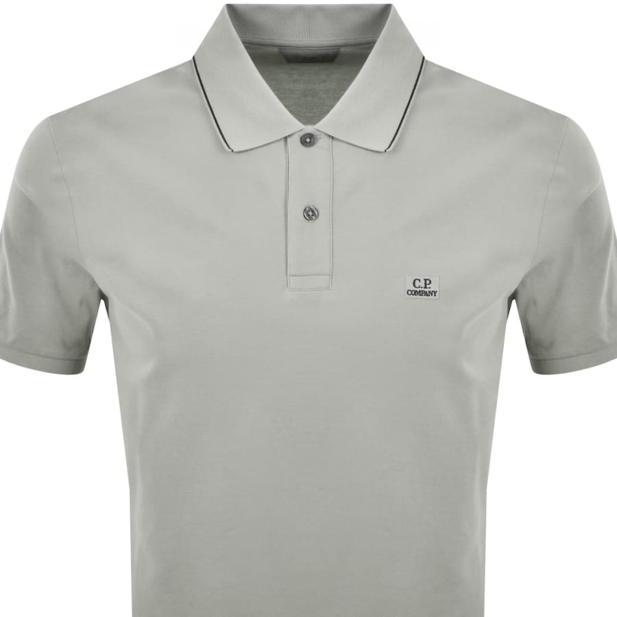 Image number 2 for CP Company Tipped Polo T Shirt Grey