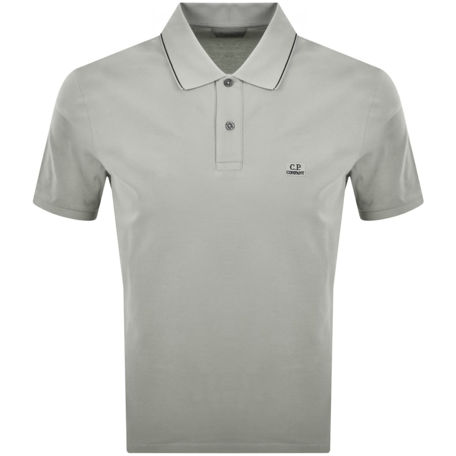 Image number 1 for CP Company Tipped Polo T Shirt Grey