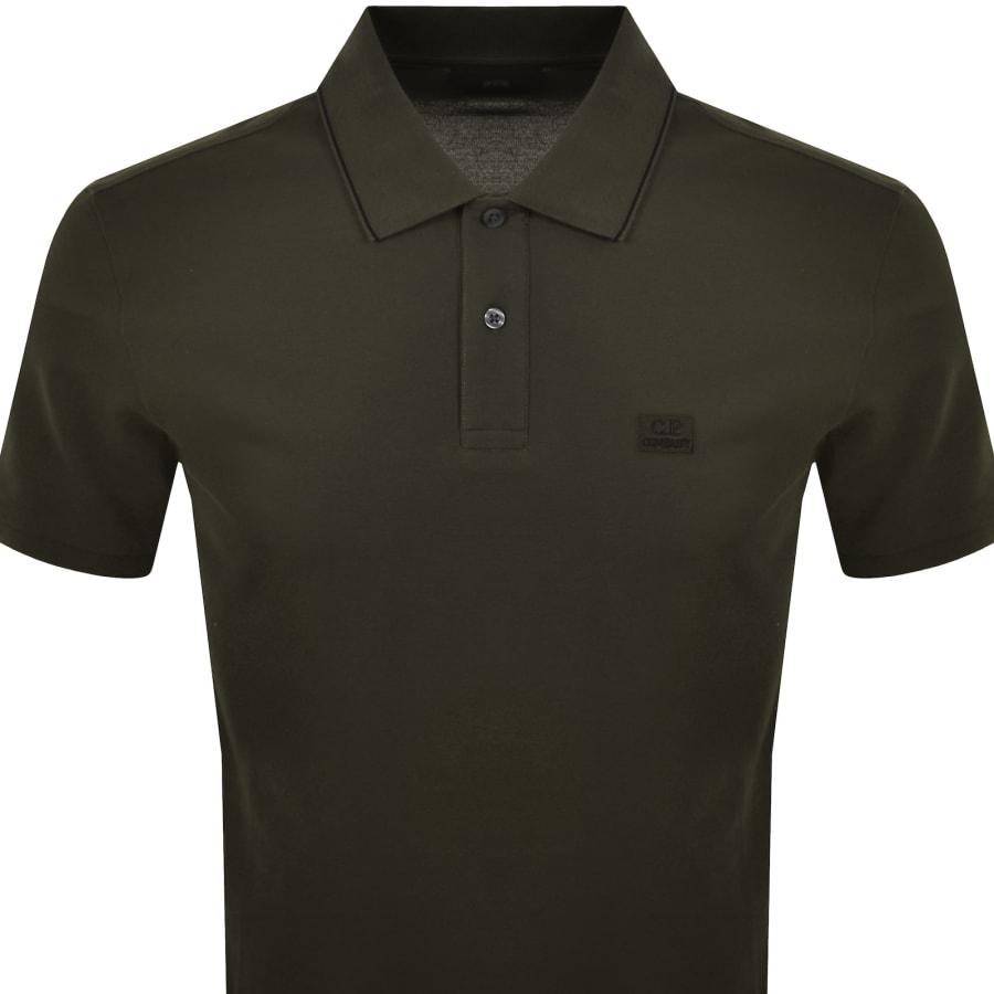Image number 2 for CP Company Tipped Polo T Shirt Green