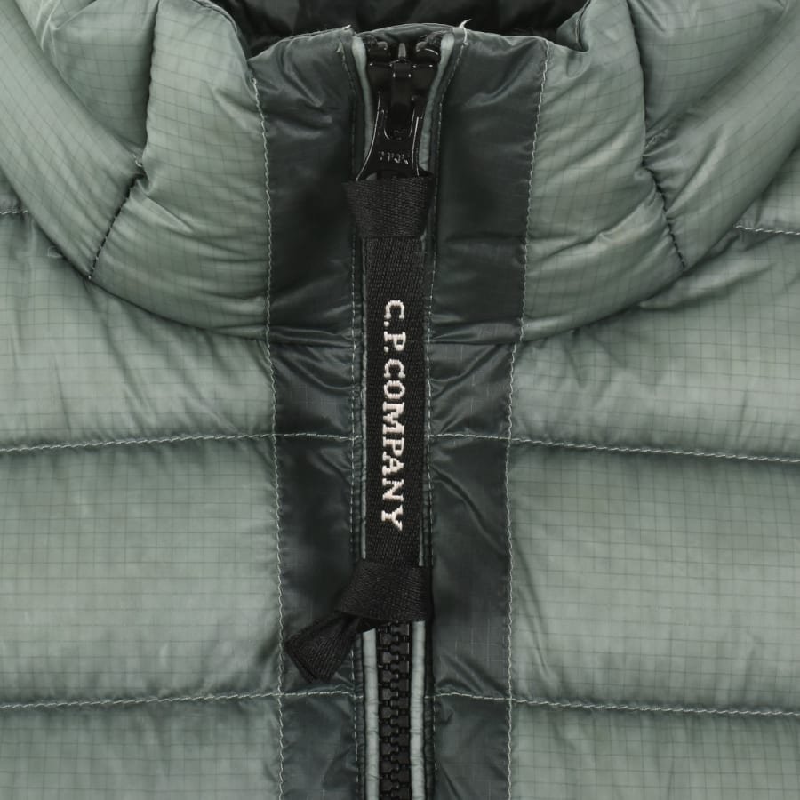 Image number 4 for CP Company DD Shell Down Gilet Silver Blue