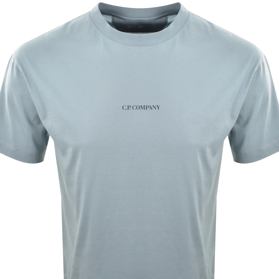 Image number 3 for CP Company Logo T Shirt Silver Blue