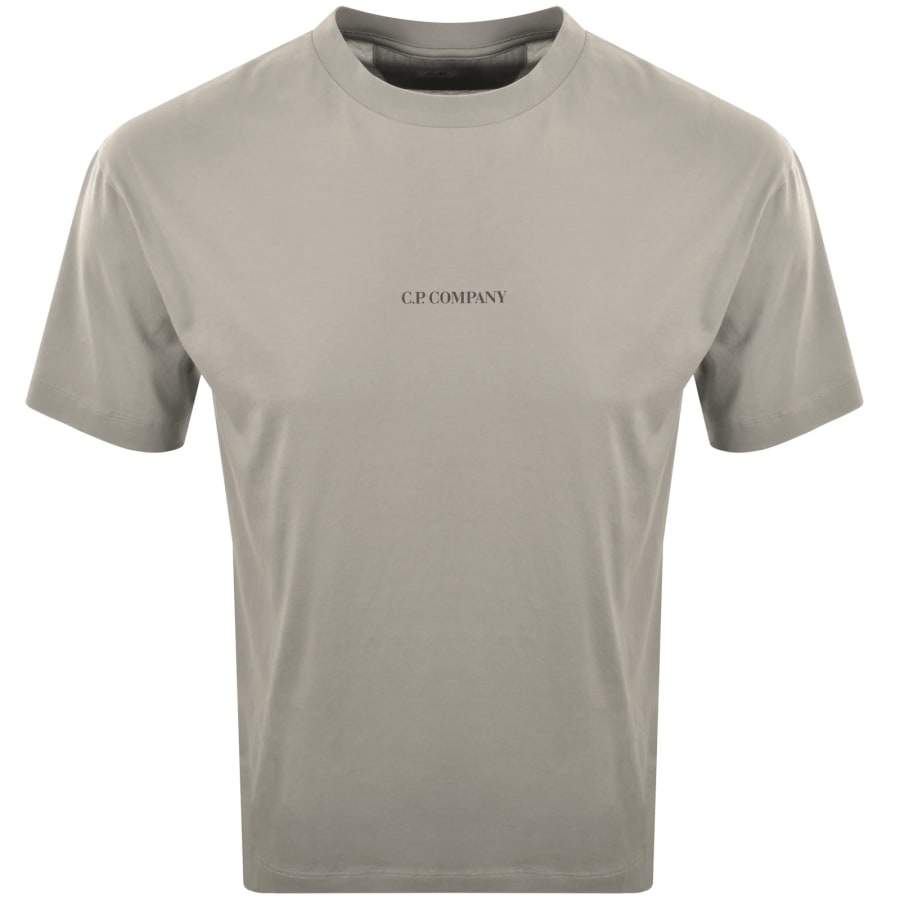 Image number 2 for CP Company Logo T Shirt Dove Beige
