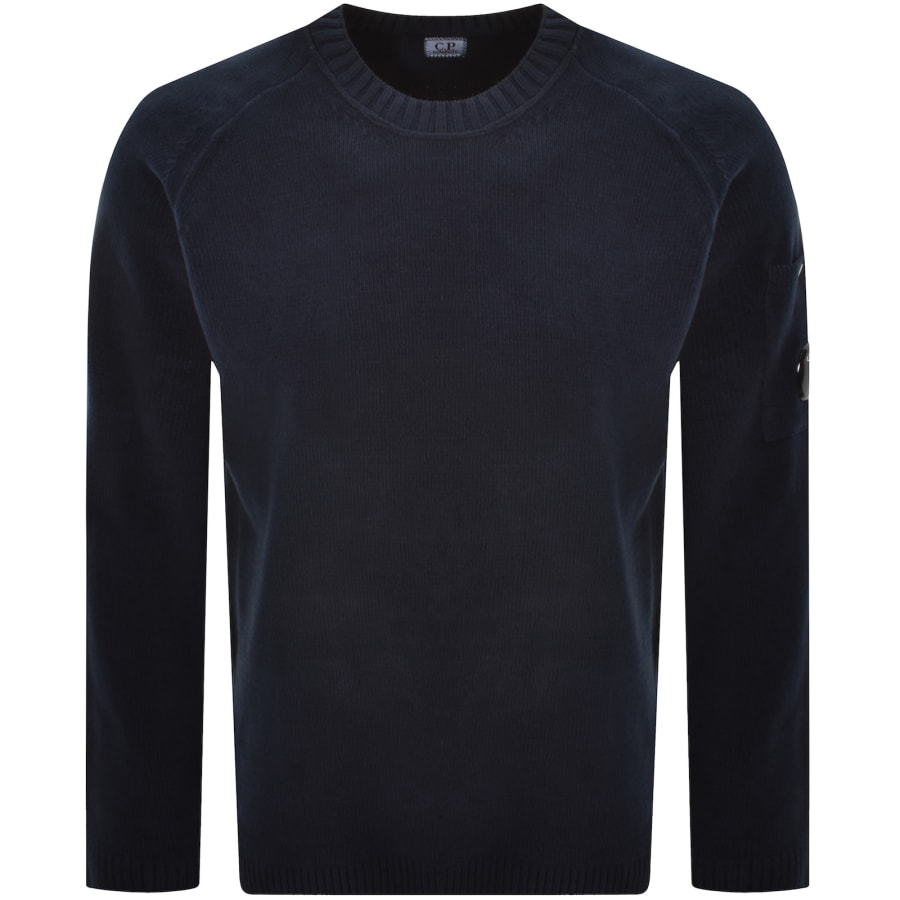Image number 2 for CP Company Chenille Lens Jumper Navy