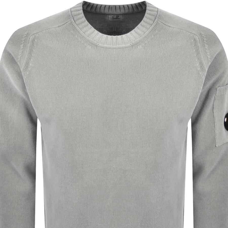 Image number 3 for CP Company Chenille Lens Jumper Dove Grey