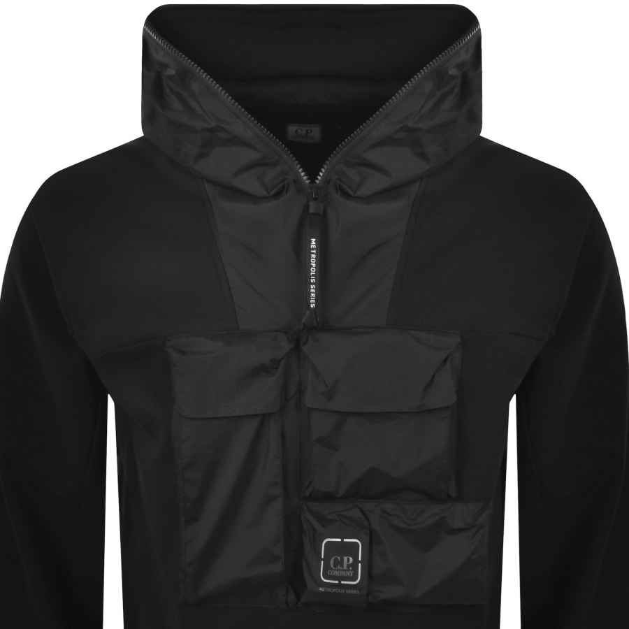 Image number 2 for CP Company Metropolis Mixed Hoodie Black