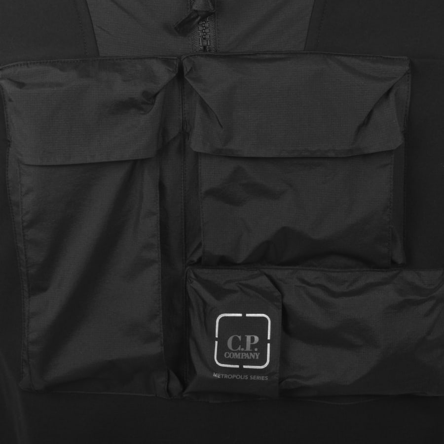 Image number 3 for CP Company Metropolis Mixed Hoodie Black