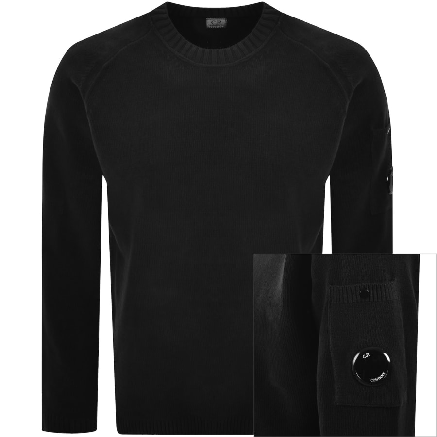Image number 1 for CP Company Chenille Lens Jumper Black