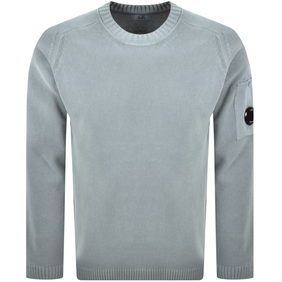 Image number 2 for CP Company Chenille Lens Jumper Silver Blue