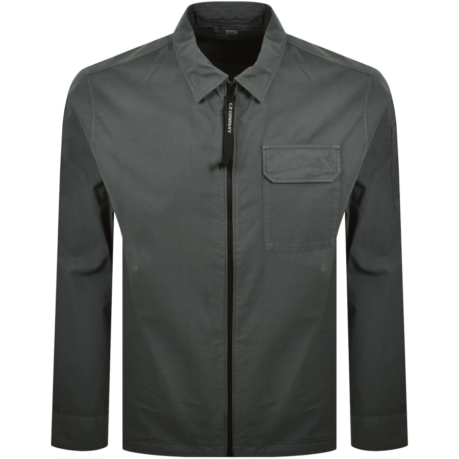 Image number 2 for CP Company Gabardine Overshirt Grey