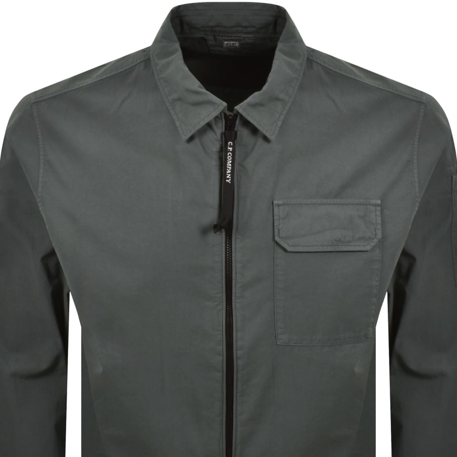 Image number 3 for CP Company Gabardine Overshirt Grey
