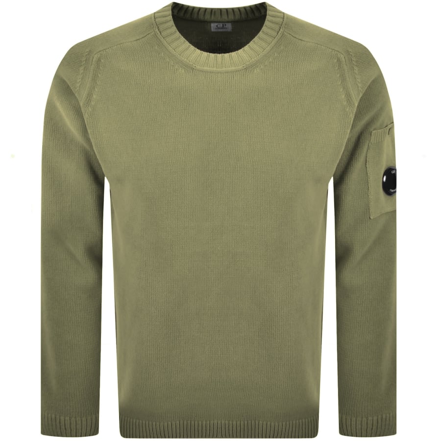 Image number 2 for CP Company Chenille Lens Jumper Green