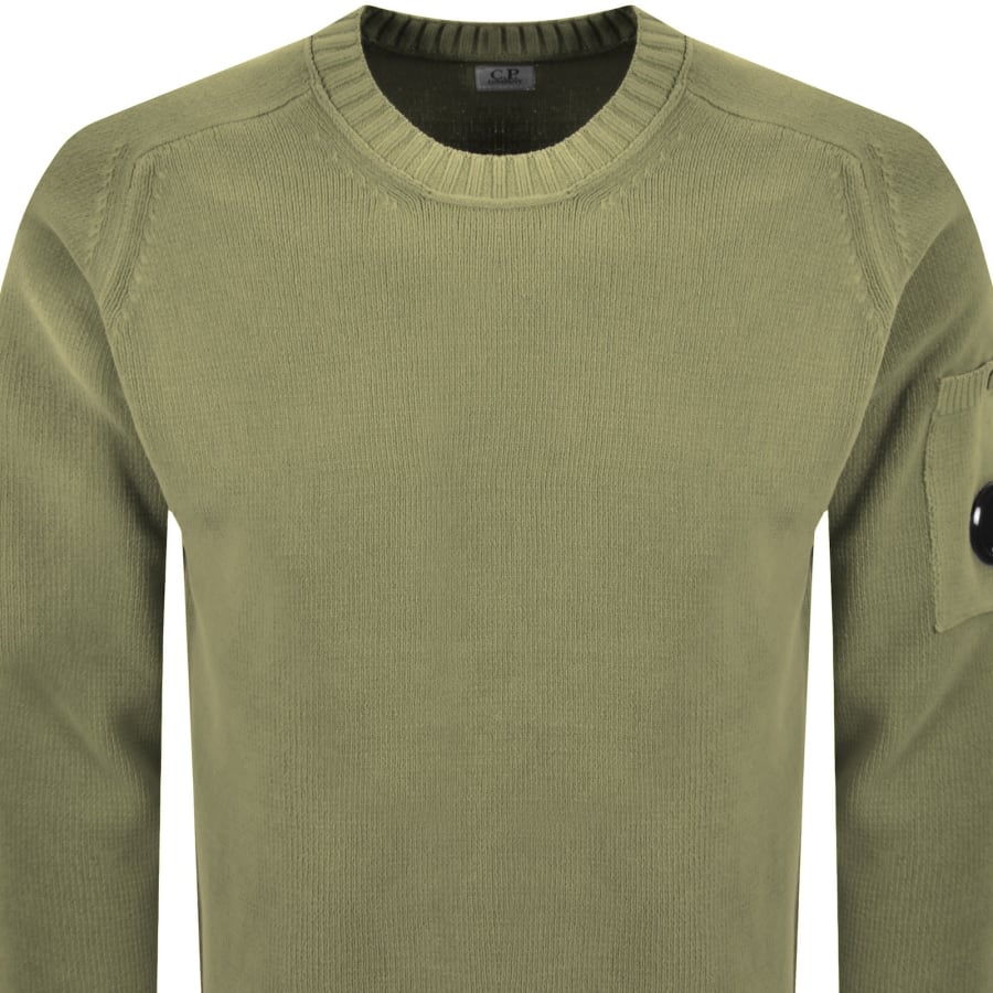 Image number 3 for CP Company Chenille Lens Jumper Green