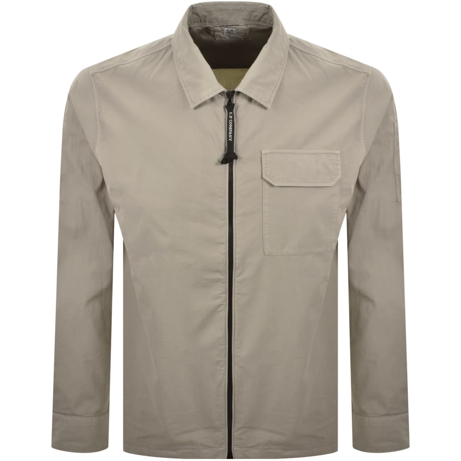 Image number 2 for CP Company Gabardine Overshirt Grey