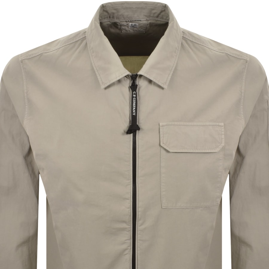 Image number 3 for CP Company Gabardine Overshirt Grey