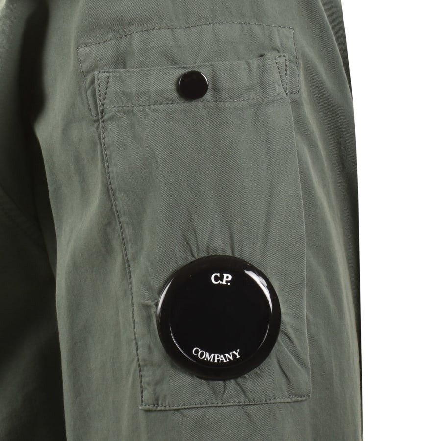 Image number 4 for CP Company Gabardine Overshirt Green