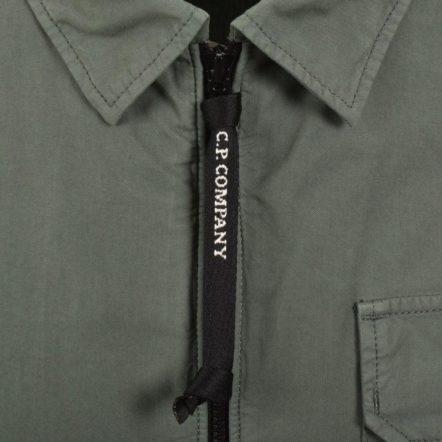 Image number 5 for CP Company Gabardine Overshirt Green