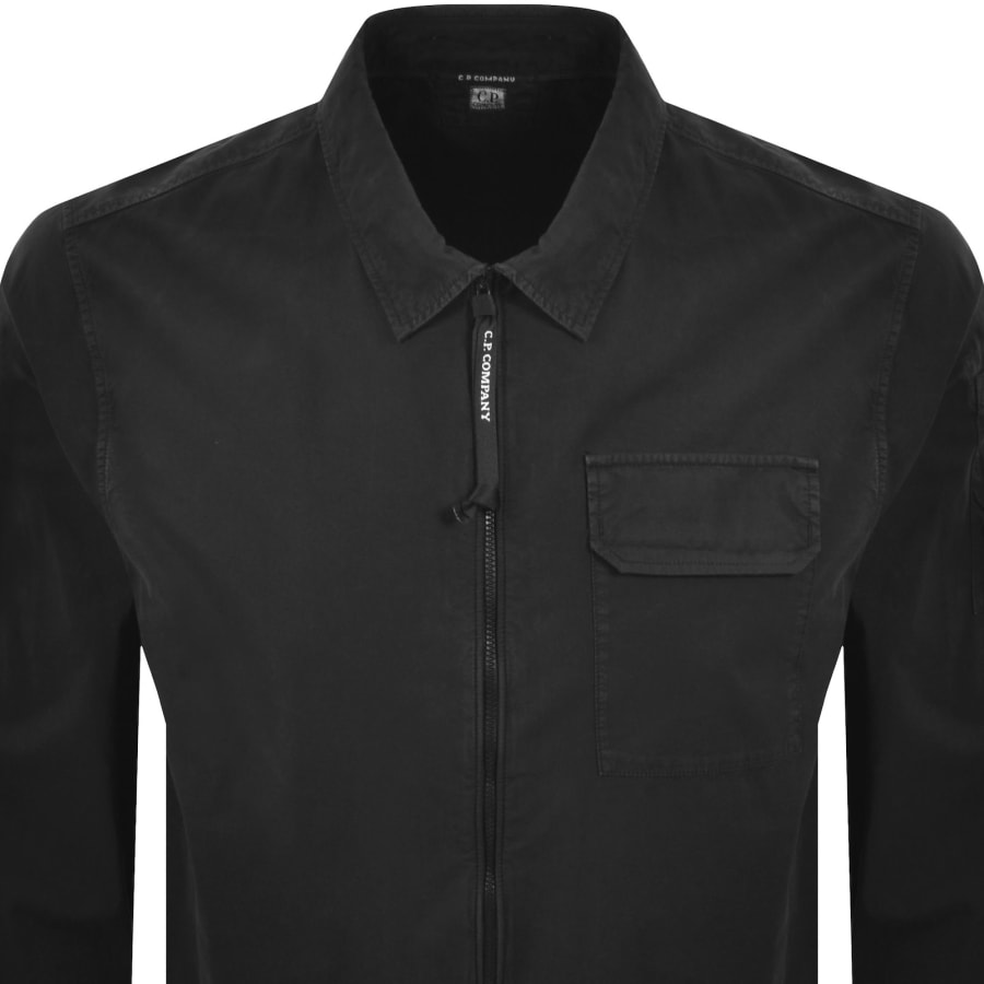 Image number 3 for CP Company Gabardine Overshirt Black
