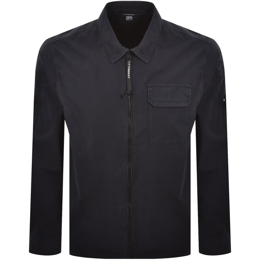 Image number 2 for CP Company Gabardine Overshirt Navy