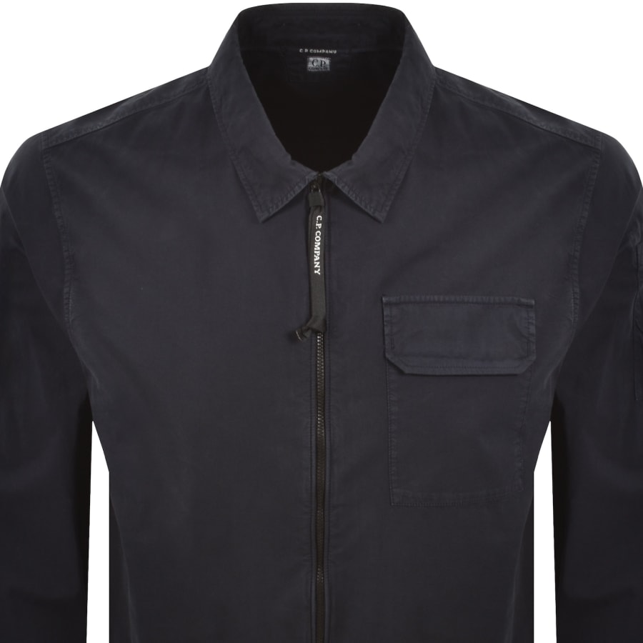 Image number 3 for CP Company Gabardine Overshirt Navy
