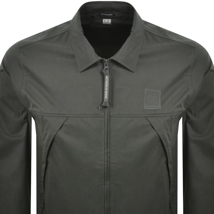 Image number 2 for CP Company Gabardine Overshirt Green