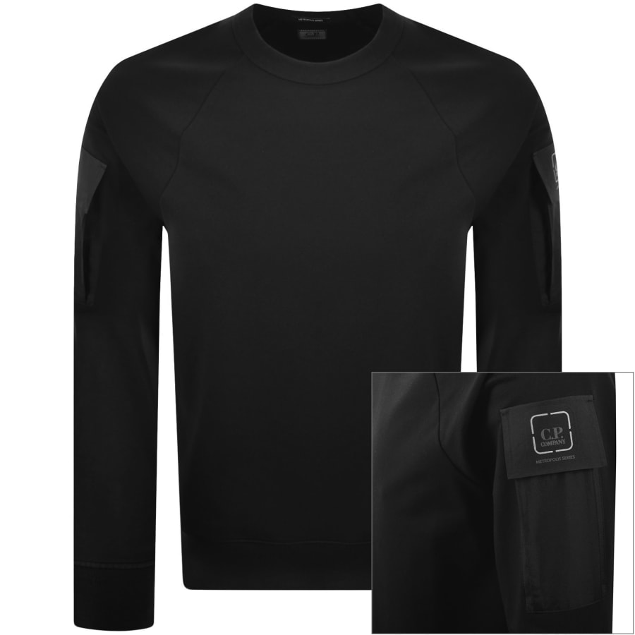 Image number 1 for CP Company Metropolis Mixed Sweatshirt Black