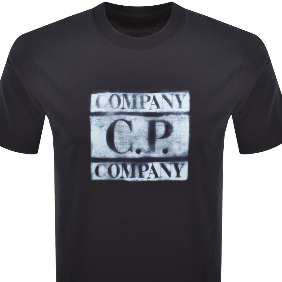 Image number 2 for CP Company Logo T Shirt Navy