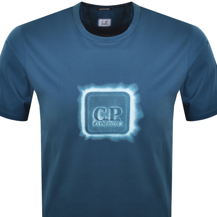 Image number 2 for CP Company Metropolis Logo T Shirt Blue