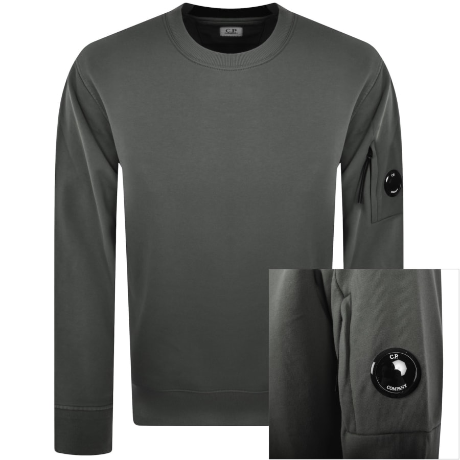 Image number 1 for CP Company Raised Lens Sweatshirt Green