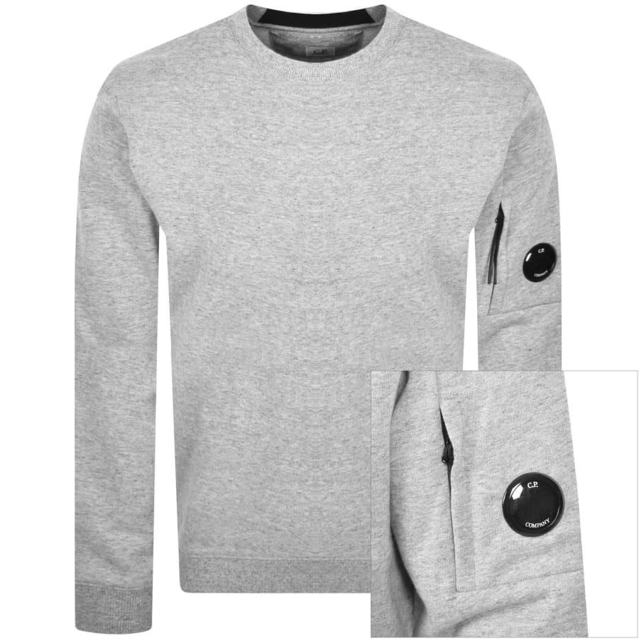 Image number 1 for CP Company Raised Lens Sweatshirt Grey